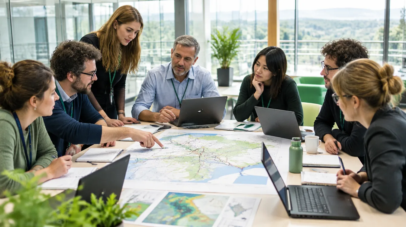 Consortium partners in a working session